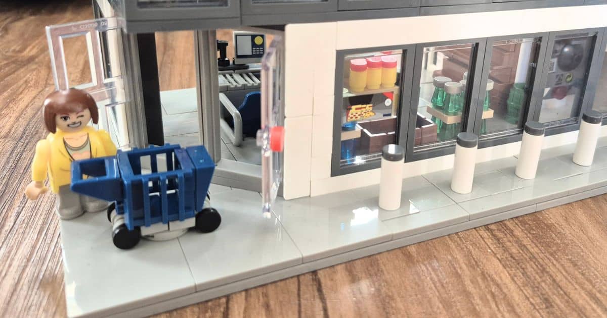 Der Lidl Einkaufswagen aus dem Playtive Klemmbaustein-Set